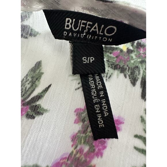 Buffalo David Bitton Women's Floral Print Top Size S Boho Flare Sleeve Top - Picture 11 of 16